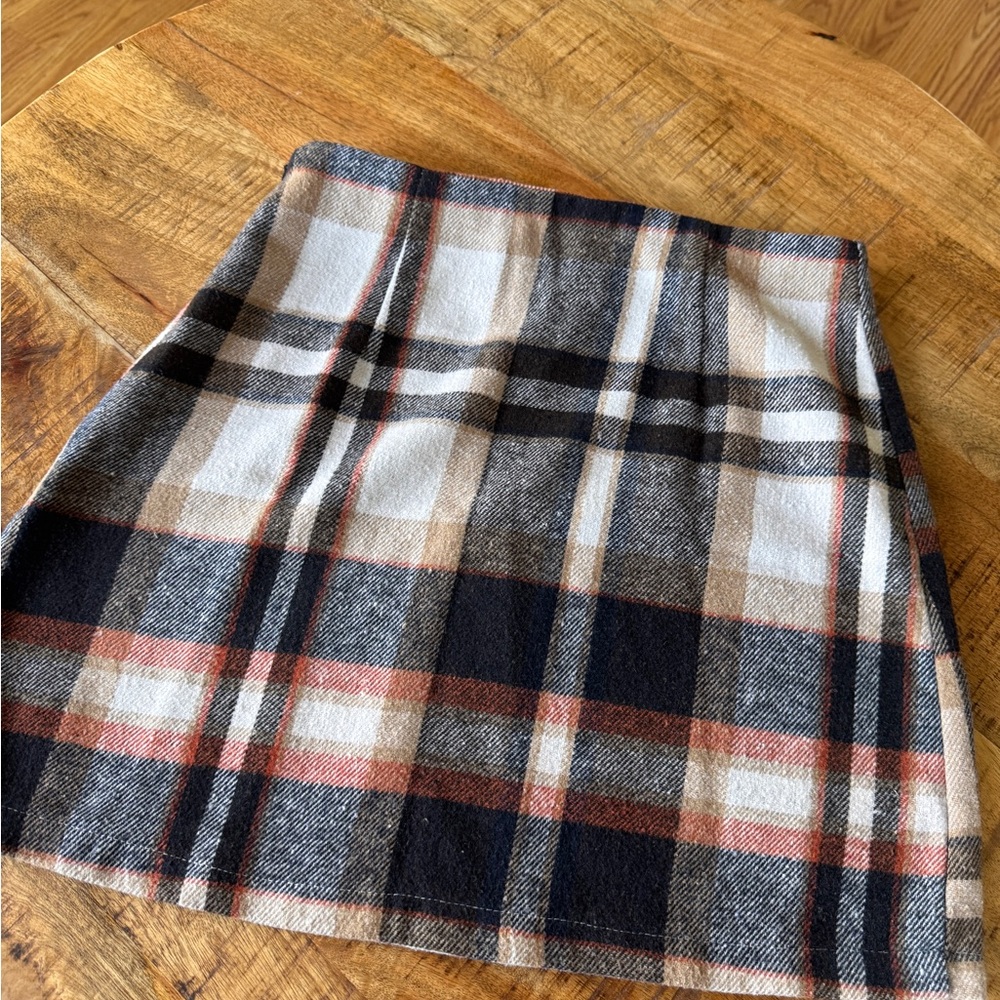 Plaid A-Line Skirt